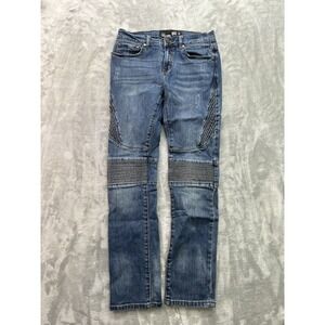 RSQ Jean Boys Youth Sz 16 Blue Tokyo Super Skinny Stacked Stretch Mid Rise Denim